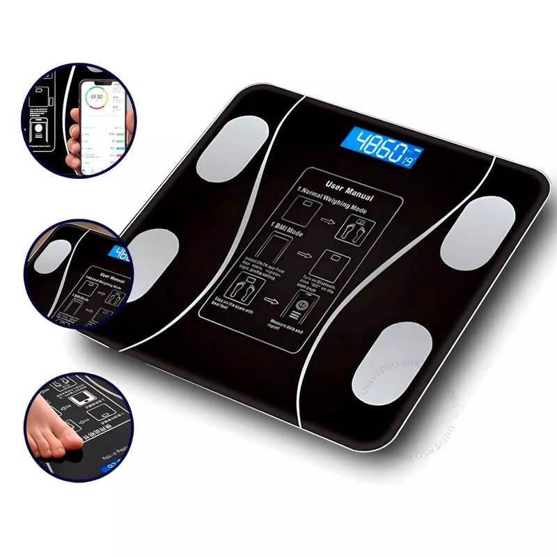 Bascula Bioimpedancia Digital Bluetooth [HASTA 180KG]