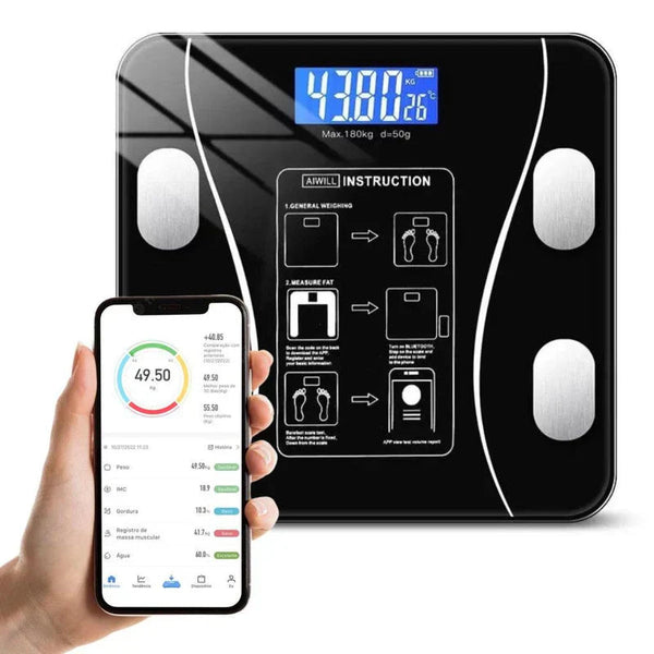 Bascula Bioimpedancia Digital Bluetooth [HASTA 180KG]