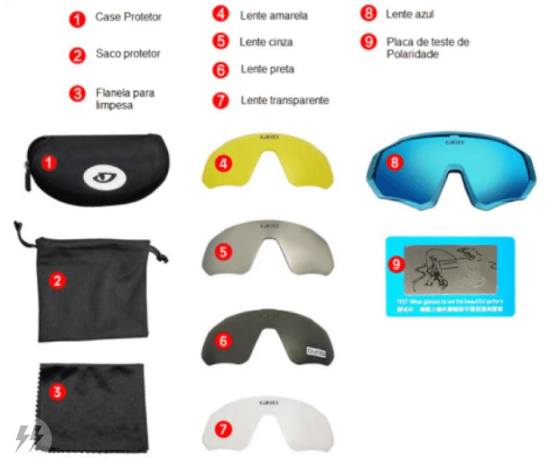 Óculos Ciclismo 5 Lentes Polarizado Original | Frete Grátis